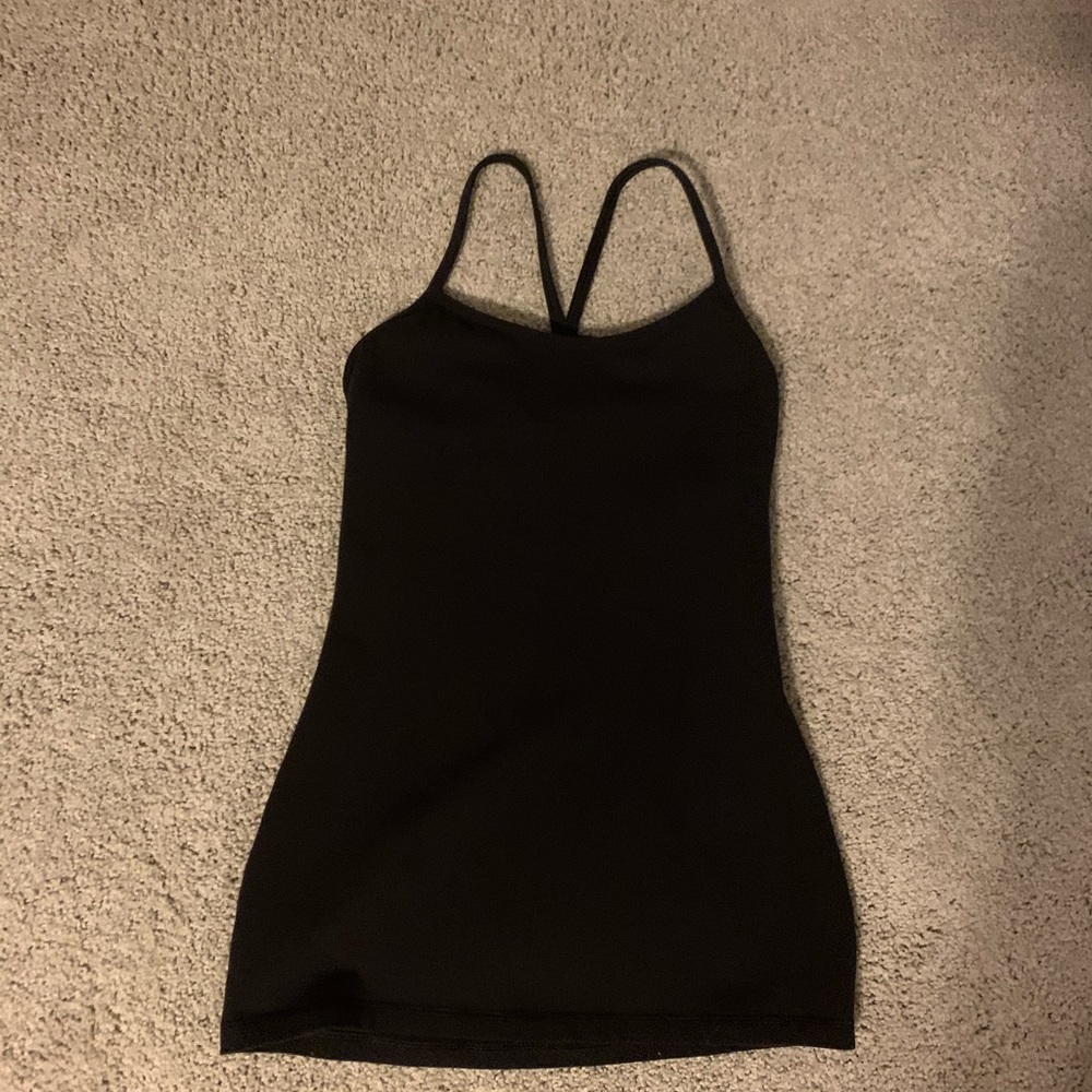 BLACK LULULEMON TANK!! Size 6, no padding